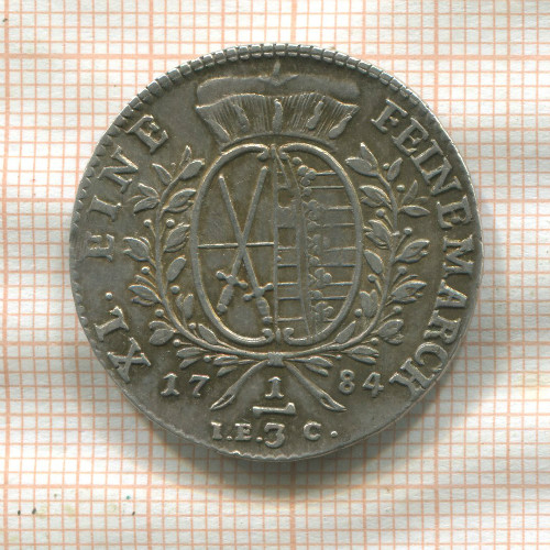 1/3 талера. Саксония 1784г