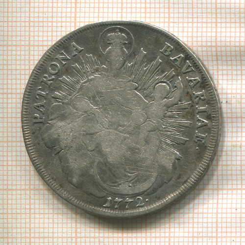 1 талер. Бавария 1772г