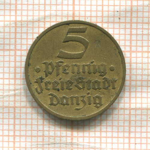 5 пфеннигов. Данциг 1932г