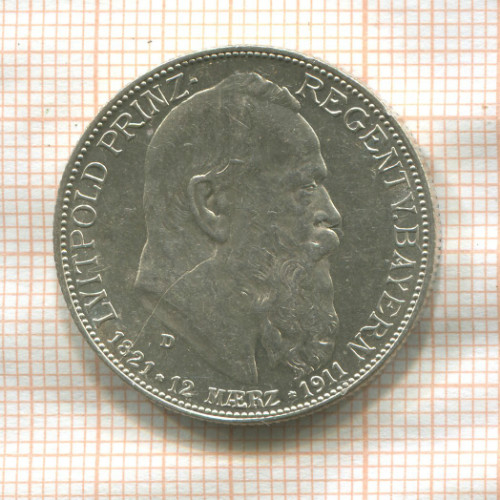 2 марки. Бавария 1911г