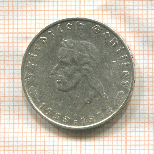 2 марки. Германия 1934г