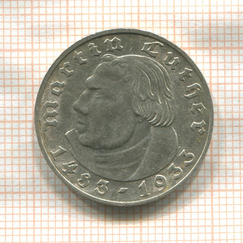 2 марки. Германия 1933г
