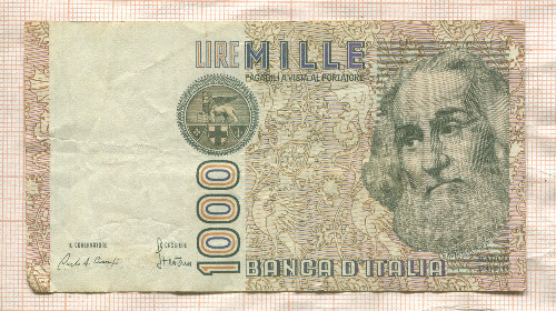 1000 лир. Италия 1982г
