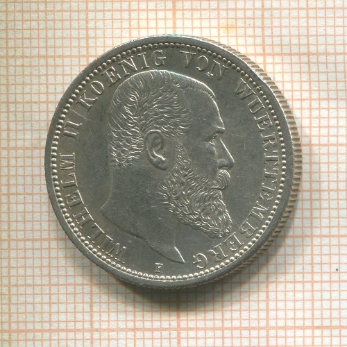 2 марки. Вюртемберг 1914г
