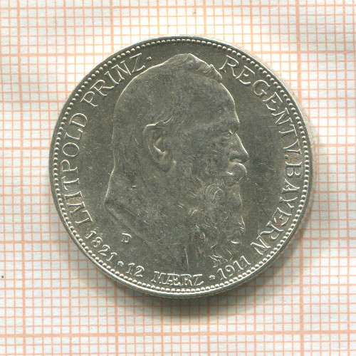 2 марки. Бавария 1911г