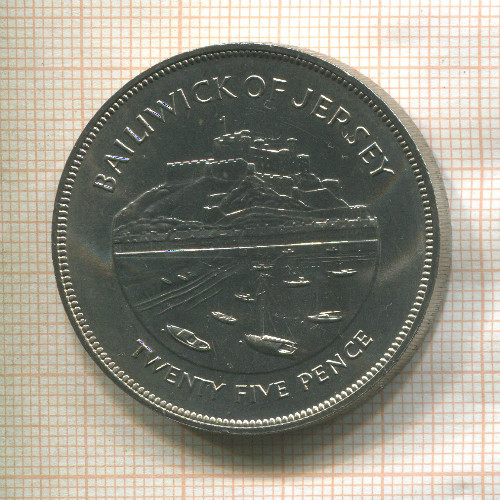 25 пенсов. Джерси 1977г