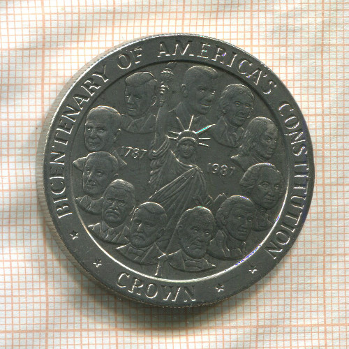 1 крона. Остров Мэн 1987г