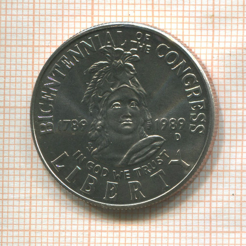 1/2 доллара. США 1989г