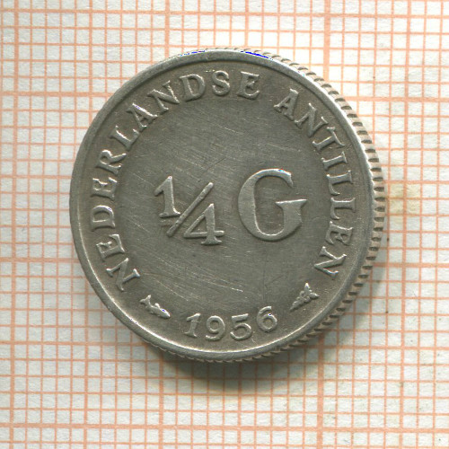 1/4 гульдена. Нидерландские Антильские острова 1956г