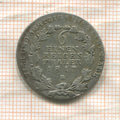 1/6 талера. Пруссия 1817г