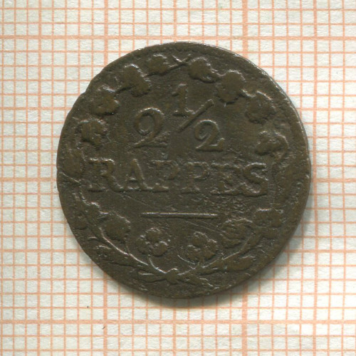2 1/2 раппена. Швейцария. Кантон Во 1809г