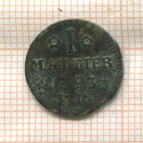 1 маттиер. Липпе-Детмольд 1793г