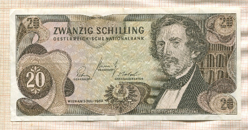 20 шиллингов. Австрия 1967г