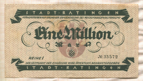 1000000 марок. Германия 1923г