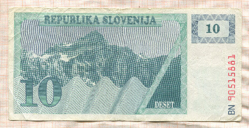 10 толаров. Словения