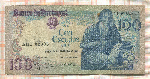 100 эскудо. Португалия 1981г
