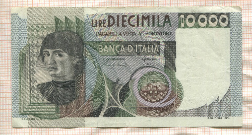 10000 лир. Италия 1976г