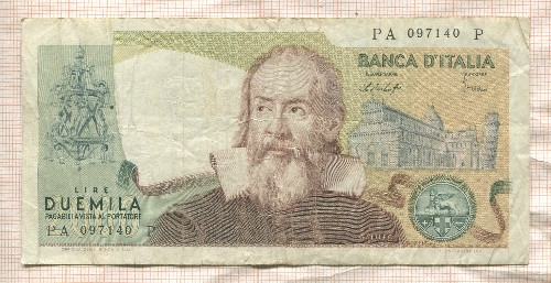 2000 лир. Италия 1973г