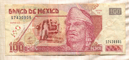 100 песо. Мексика 2002г