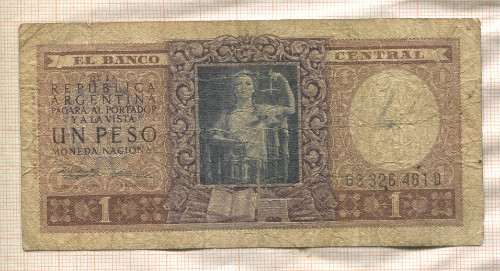1 песо. Аргентина 1962г