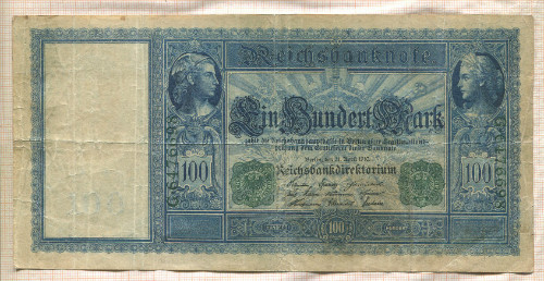 100 марок. Германия 1910г