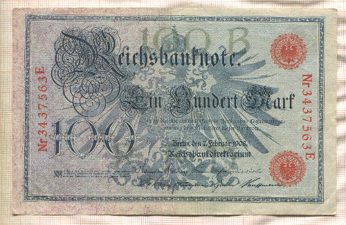 100 марок. Германия 1908г