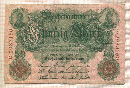 50 марок. Германия 1910г