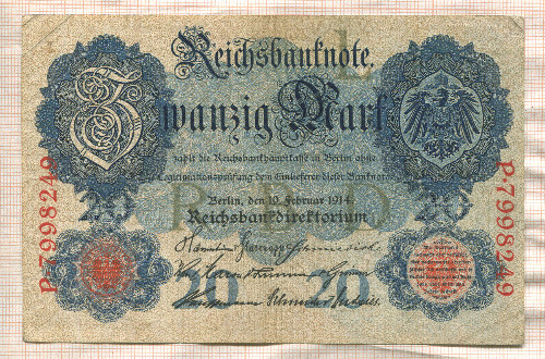 20 марок. Германия 1914г