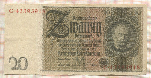 20 марок. Германия 1929г