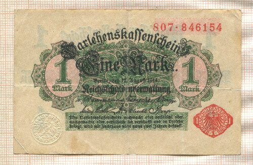1 марка. Германия 1914г
