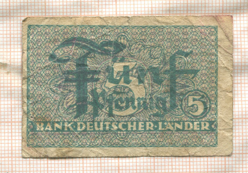 5 пфеннигов. Германия. Земельный банк