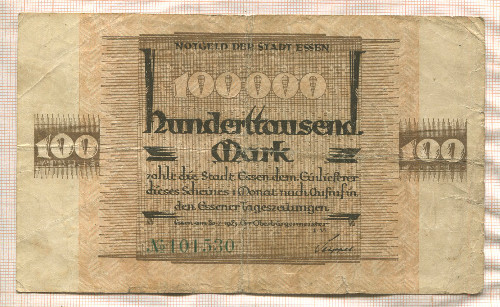 100000 марок. Германия 1923г