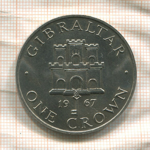 1 крона. Гмбралтар 1967г