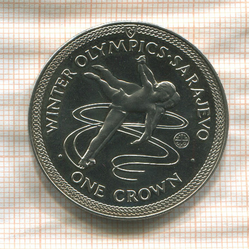 1 крона. Остров Мэн 1984г