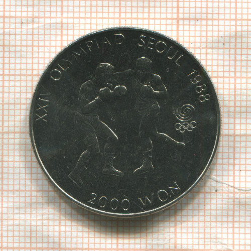 2000 вон. Южная Корея 1986г