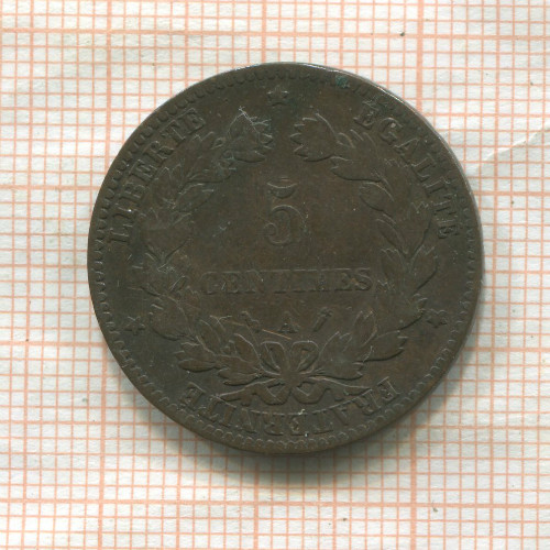 5 сантимов. Франция 1881г