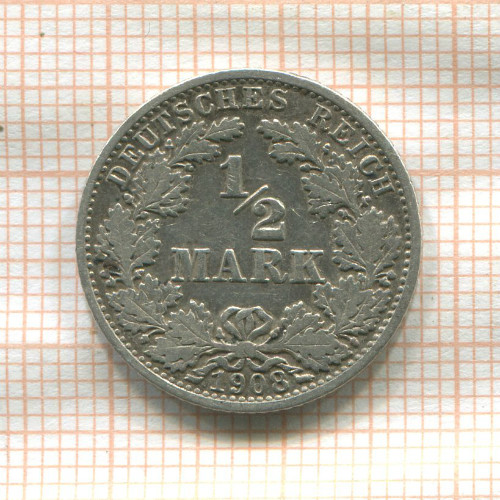 1/2 марки. Германия 1908г