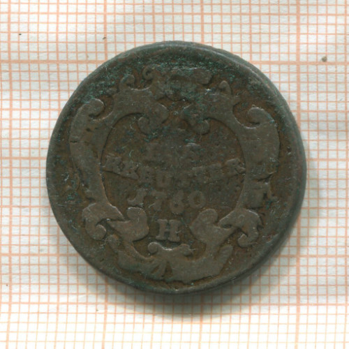 1 крейцер. Австрия 1760г