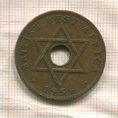 1 пенни. Британская Западная Африка 1956г