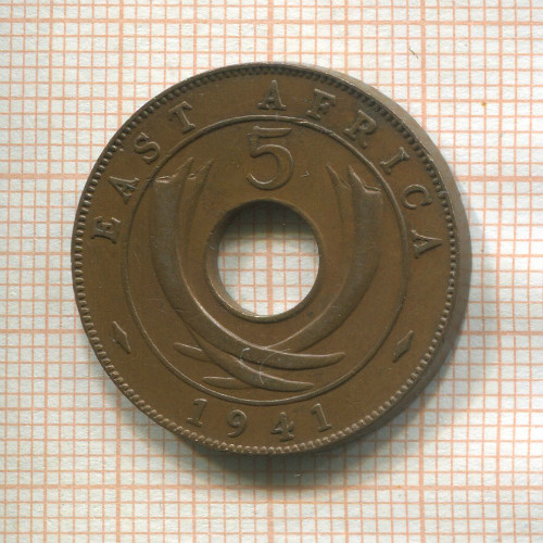 5 центов. Восточная Африка 1941г
