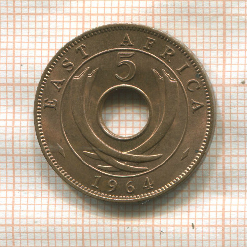 5 центов. Восточная Африка 1964г