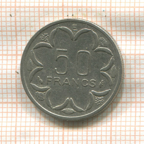 50 франков. Центральная Африка 1986г