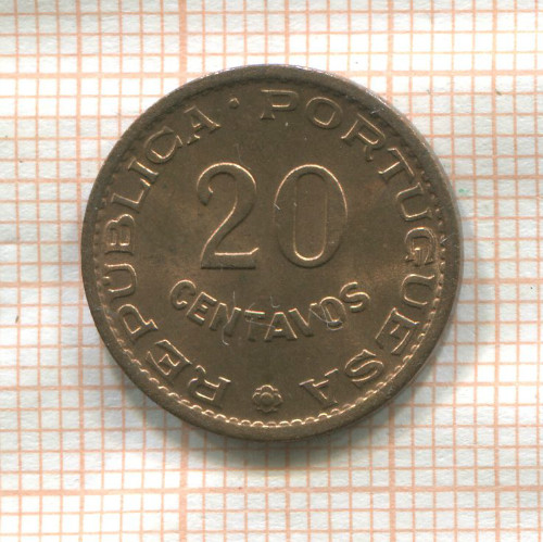 20 сентаво. Мозамбик 1961г