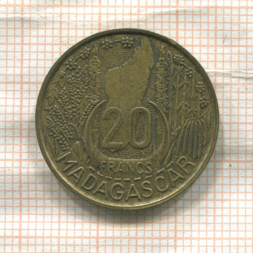 20 франков. Мадагаскар 1953г