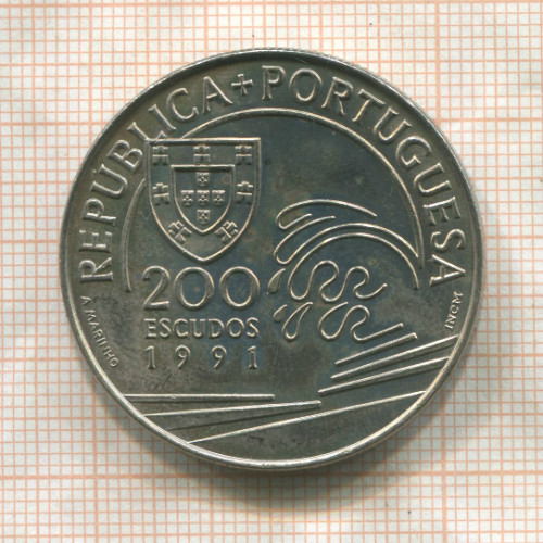 200 эскудо. Португалия 1991г