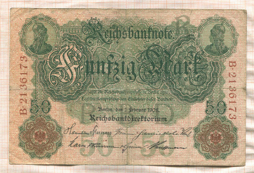 50 марок. Германия 1908г