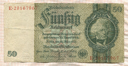 50 марок. Германия 1933г