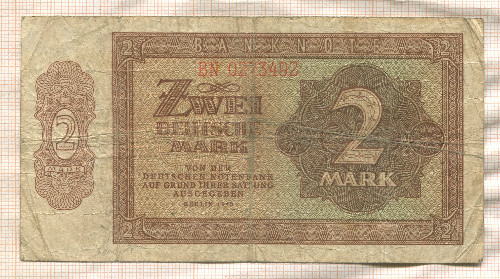 2 марки. Германия 1948г