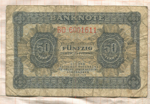 50 пфеннигов. Германия 1948г