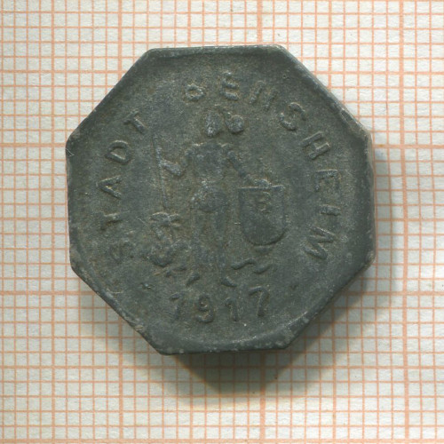 Нотгельд. 10 пфеннигов. Германия. Бенсхайм